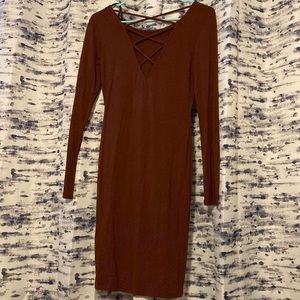 Forever 21 Maroon fall dress